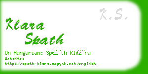 klara spath business card